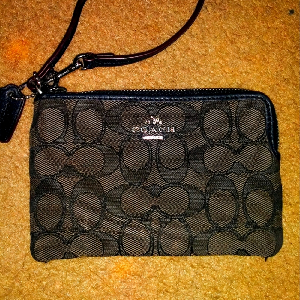 Coach Monogrammed Wristlet Wallet
